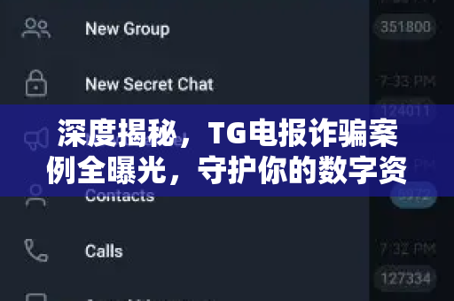 深度揭秘，TG电报诈骗案例全曝光，守护你的数字资产安全！