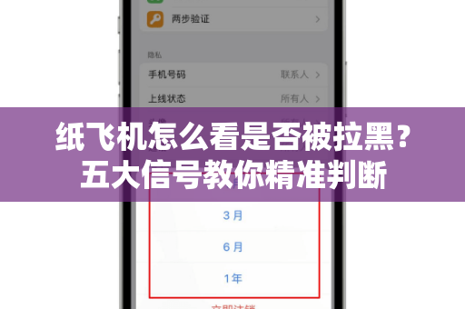 纸飞机怎么看是否被拉黑？五大信号教你精准判断