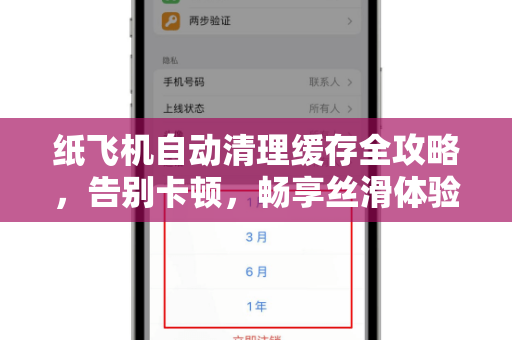 纸飞机自动清理缓存全攻略，告别卡顿，畅享丝滑体验